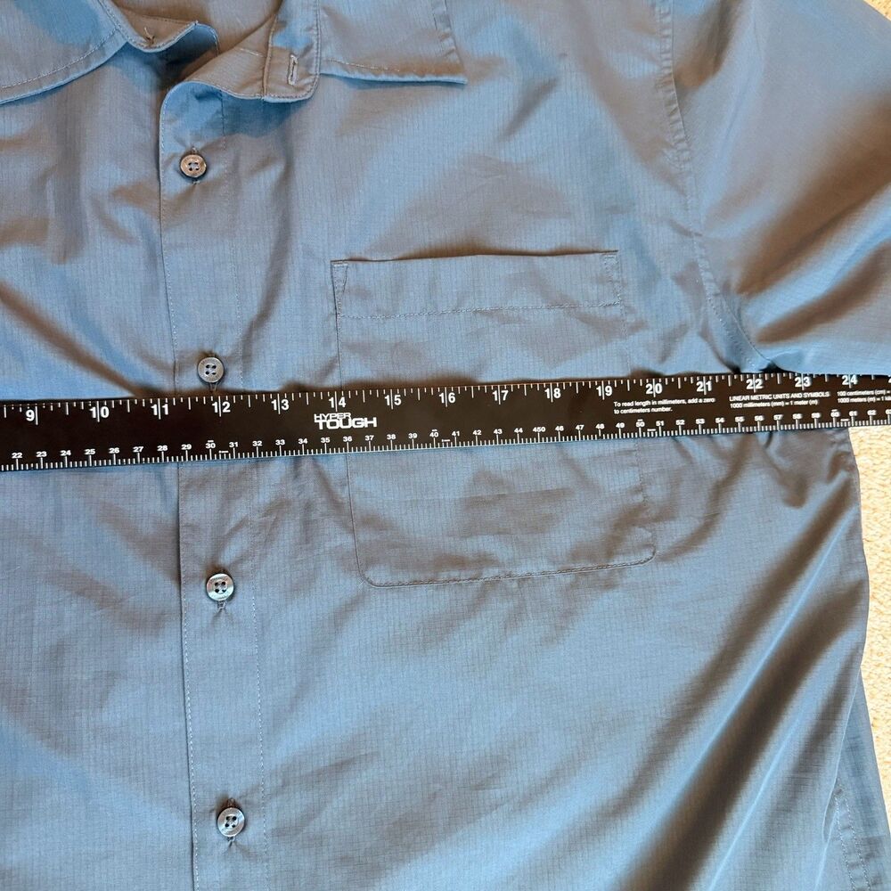 Marmot Blue Short Sleeve Button-Up Shirt XL Outdoor Breathable - Picture 5 of 8